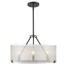 Golden 5019-3-M BLK - Alyssa 3 Light Chandelier - Long Rod Only